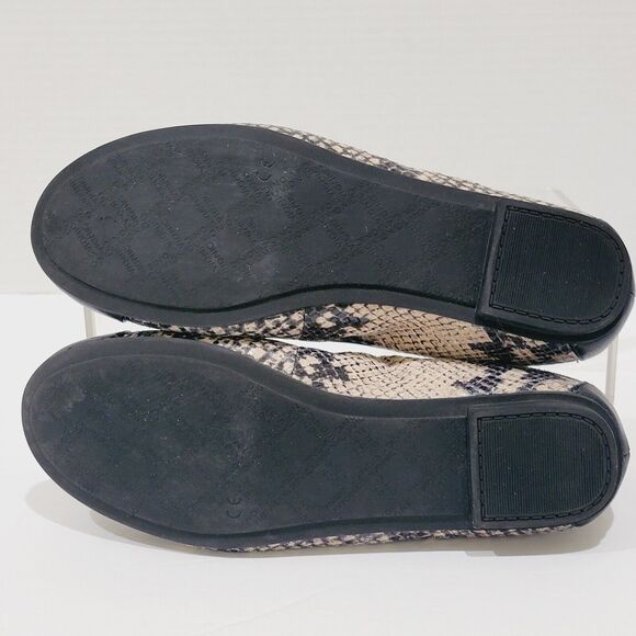 Vionic Minna Ballet Flats Women's 6 Snakeskin Cap Toe Natural Snake Black Shoes - Picture 12 of 14